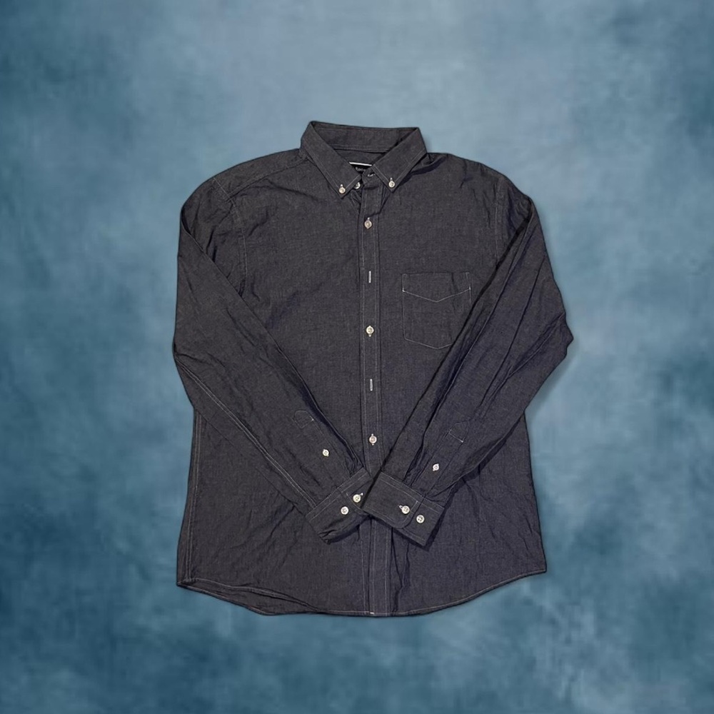 Men's blue Button-Up Shirt